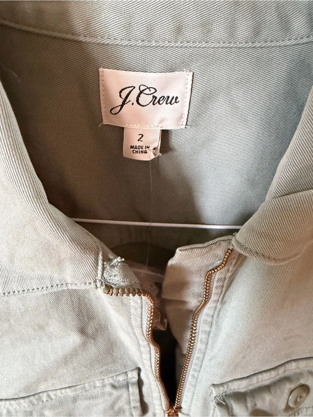 J.Crew Long-Sleeve Zip-Front Chino Dress